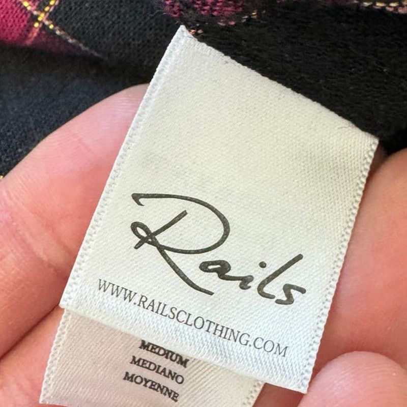 Rails Rails Redding Frayed Plaid Metallic Gold Button-Down Shirt Size M / US 6-8 / IT 42-44 - 2 Thumbnail
