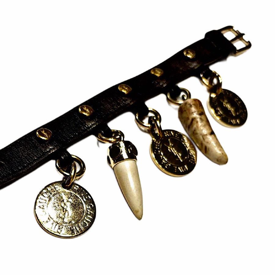 Yves Saint Laurent Authentic YSL Rive Gauche Medallion Horn Bracelet Size ONE SIZE - 6 Thumbnail
