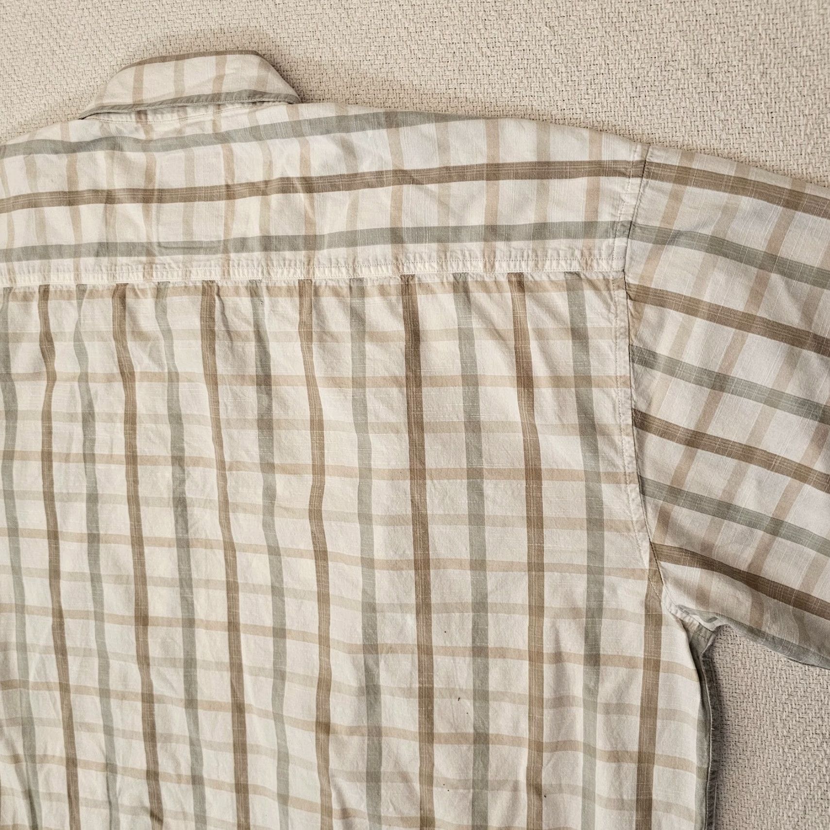 Sean John Sean John Beige Plaid Short Sleeve Button Up Shirt Size 2XL Embroidered Logo Size US XXL / EU 58 / 5 - 8 Thumbnail
