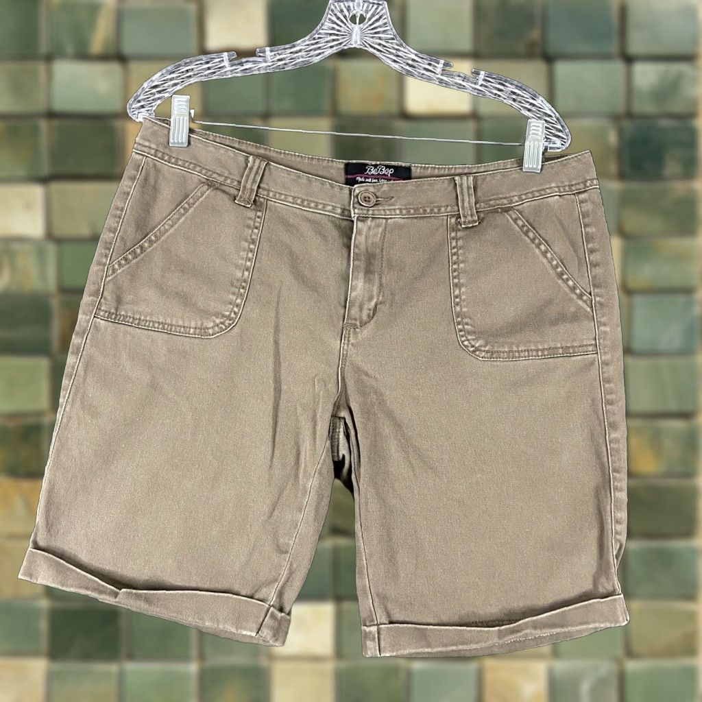 Vintage BeBop Brown Women's Bermuda Shorts Size 13 Size 34" / US 12 / IT 48 - 1 Thumbnail