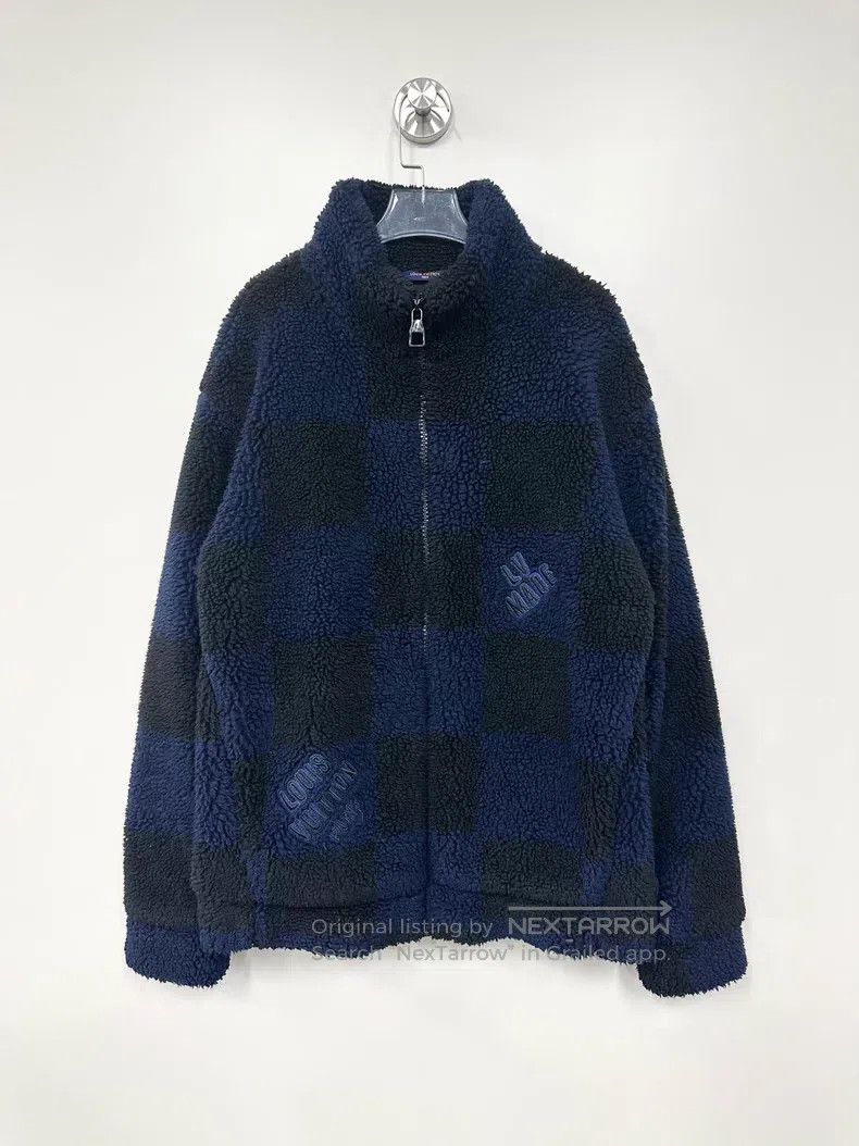 Louis Vuitton Louis Vuitton Blue and black checkerboard teddy velvet zip Size US L / EU 52-54 / 3 - 1 Thumbnail