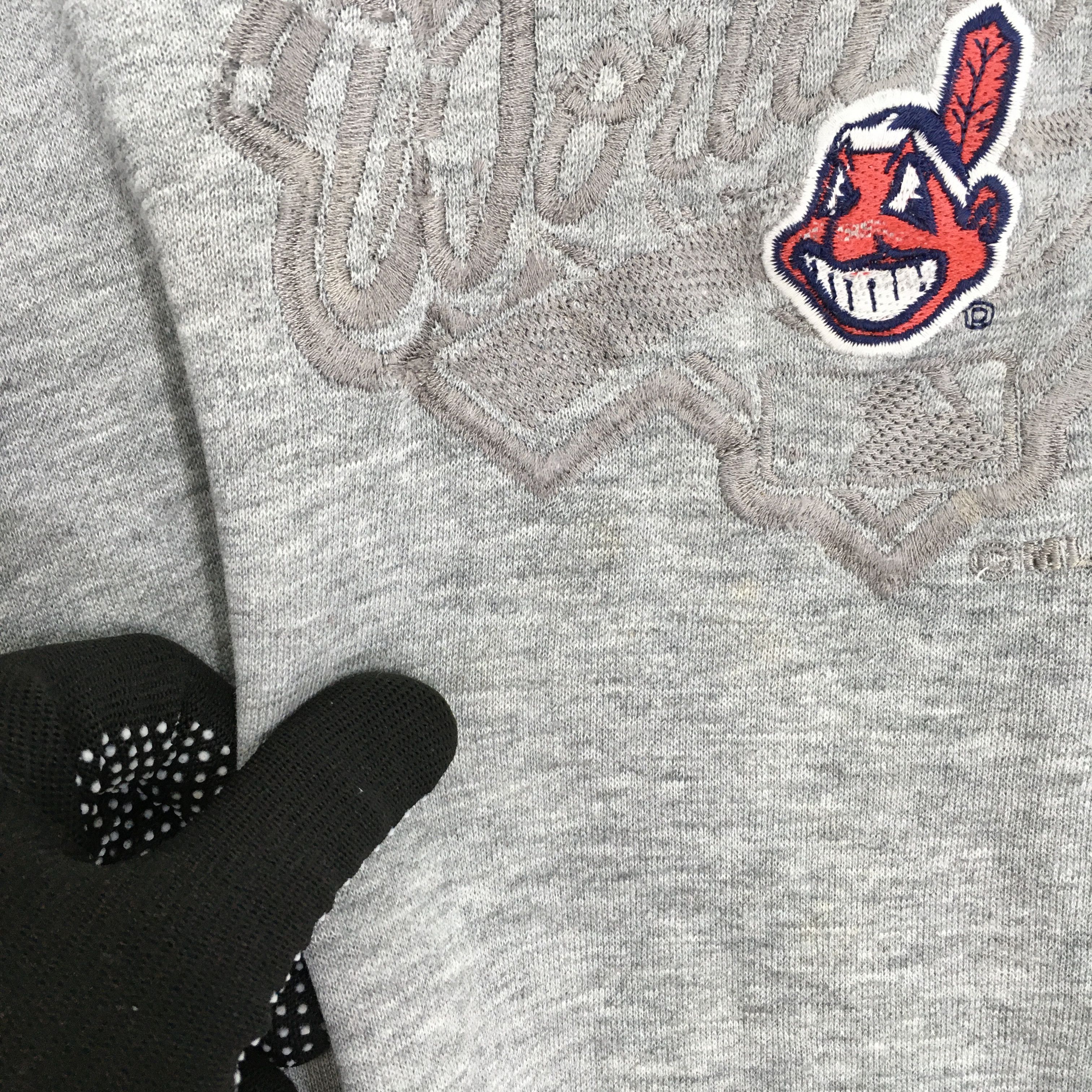 MLB Vintage 90s Cleveland Indians MLB Boxy Sweatshirt XLarge Size US XL / EU 56 / 4 - 6 Thumbnail