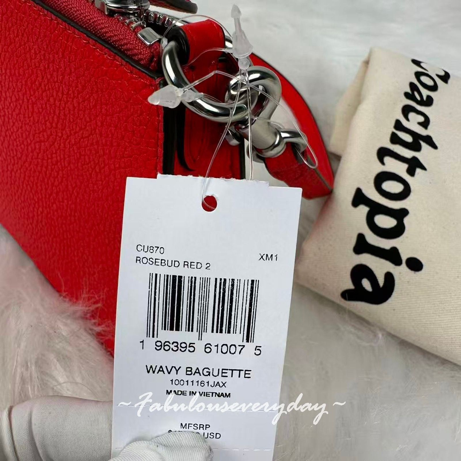 Coach COACH Small Wavy Shoulder Coachtopia Upcrafted Leather Red Size ONE SIZE - 5 Thumbnail