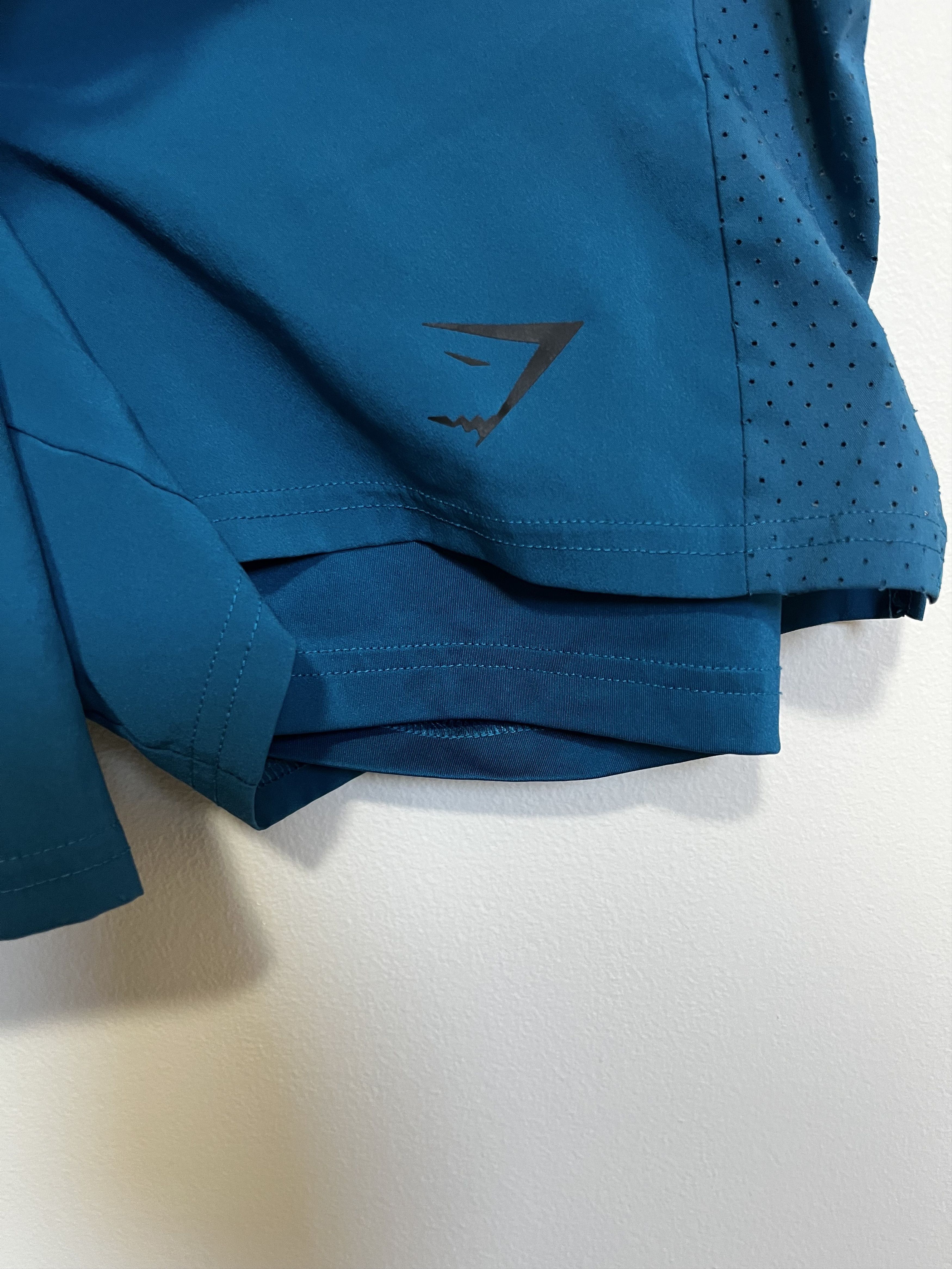Gymshark Gymshark Training Shorts Blue/Orange (Size M) Size US 32 / EU 48 - 3 Thumbnail
