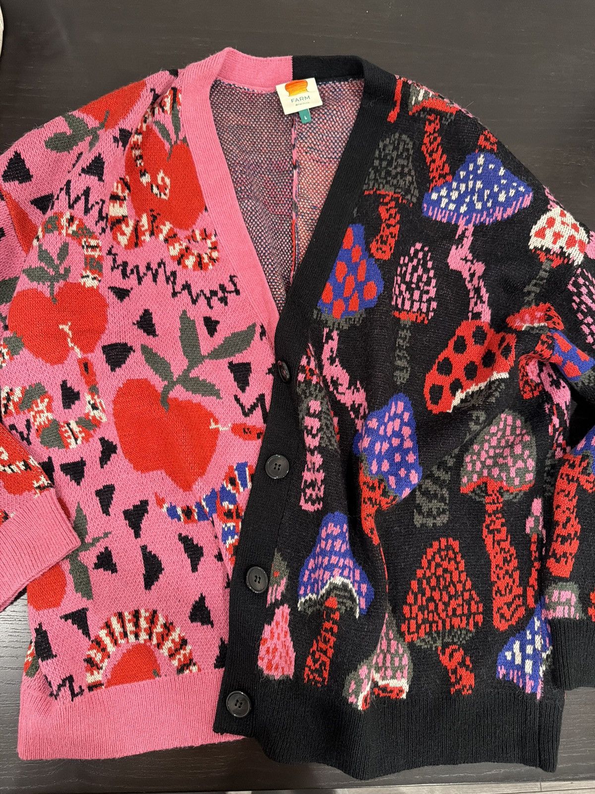 Farm Rio Farm Rio Mixed Snake Mushroom Cardigan Size L / US 10 / IT 46 - 1 Thumbnail