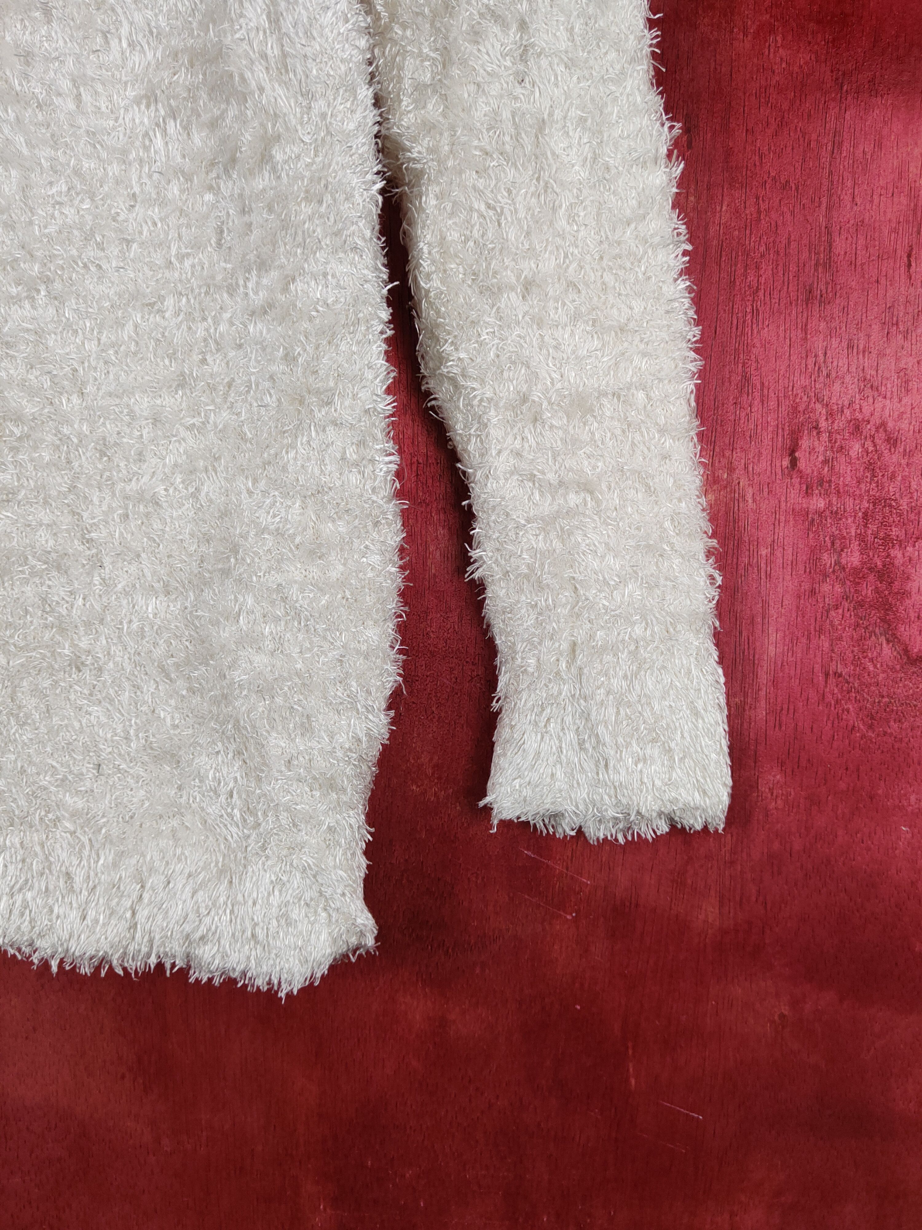 Homespun Knitwear Japanese Brand Ivory Shag Shaggy Fur Mohair Knitwear #S2159 Size M / US 6-8 / IT 42-44 - 6 Thumbnail