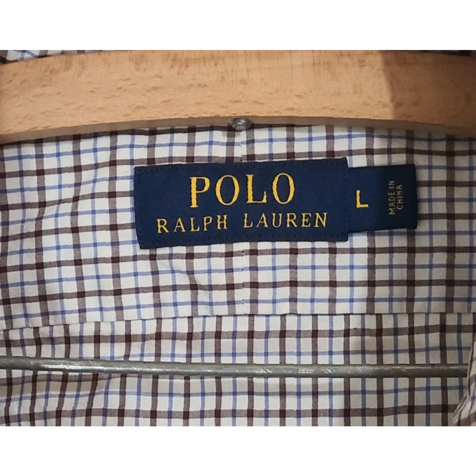 Polo Ralph Lauren Ralph Lauren Polo Shirt Long Sleeve Button Up Plaid Mens L Brown Blue White Size US L / EU 52-54 / 3 - 3 Thumbnail