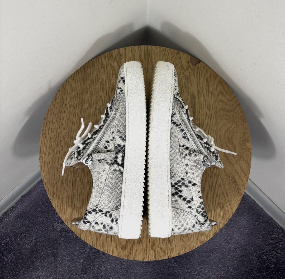 Giuseppe Zanotti Giuseppe Zanotti May London Roccia Snakeskin Sneakers Shoes Size US 9 / EU 42 - 15 Thumbnail