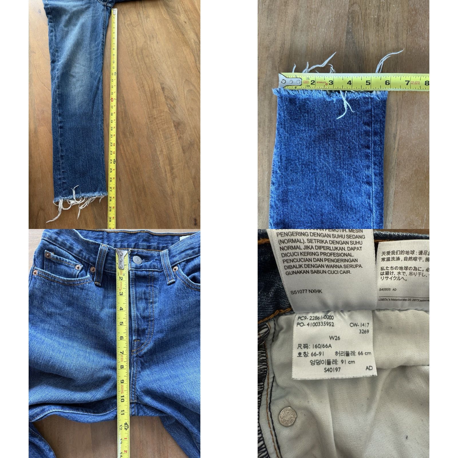 Levi's Levi's Jeans Women's 26 Wedgie Skinny Button Fly Denim 5-Pocket City Logo Blue Slim Contour Relaxed Stretch Size 27" / US 4 / IT 40 - 8 Thumbnail