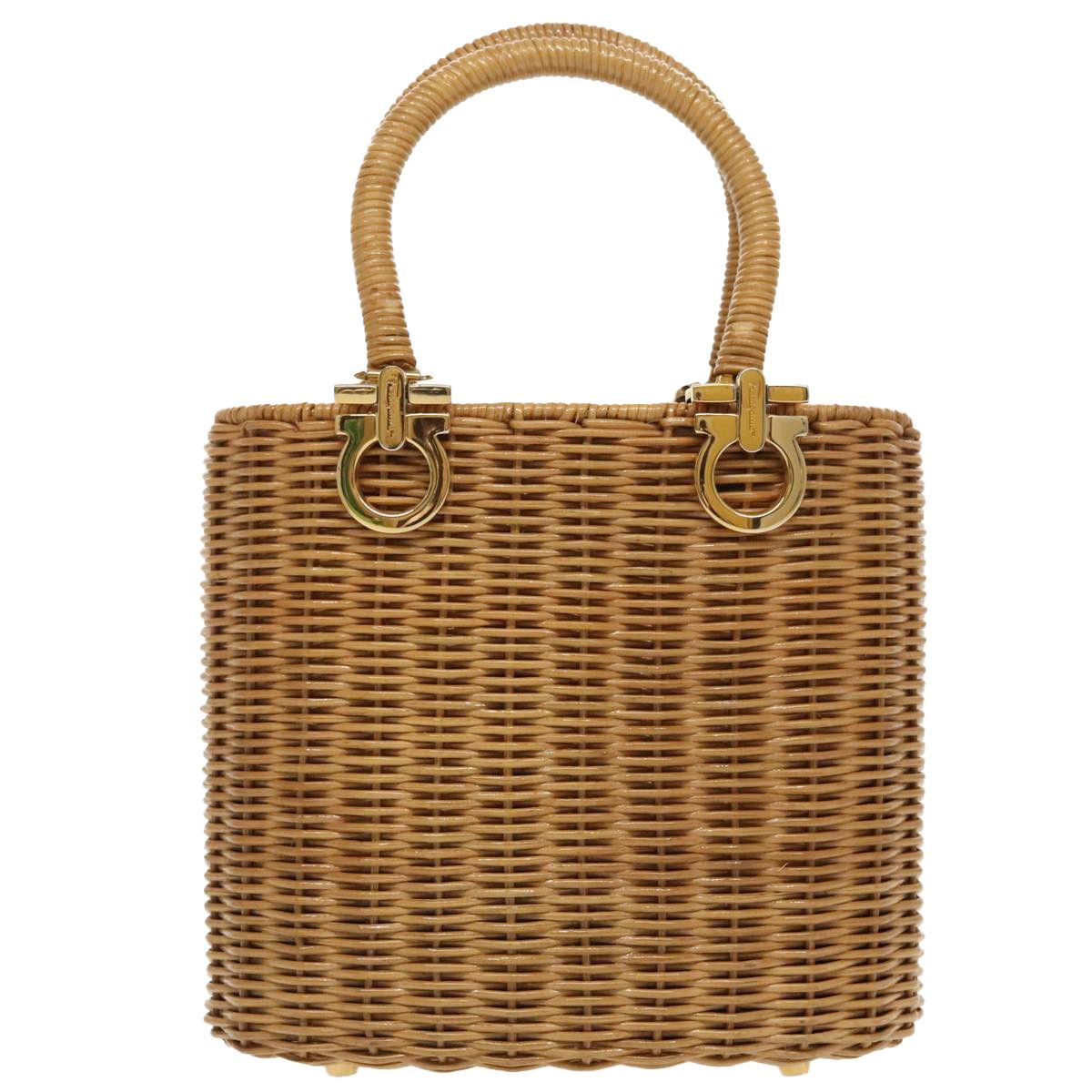 Salvatore Ferragamo Gancini Beige Synthetic Handbag (Pre-Owned) Size ONE SIZE - 1 Thumbnail
