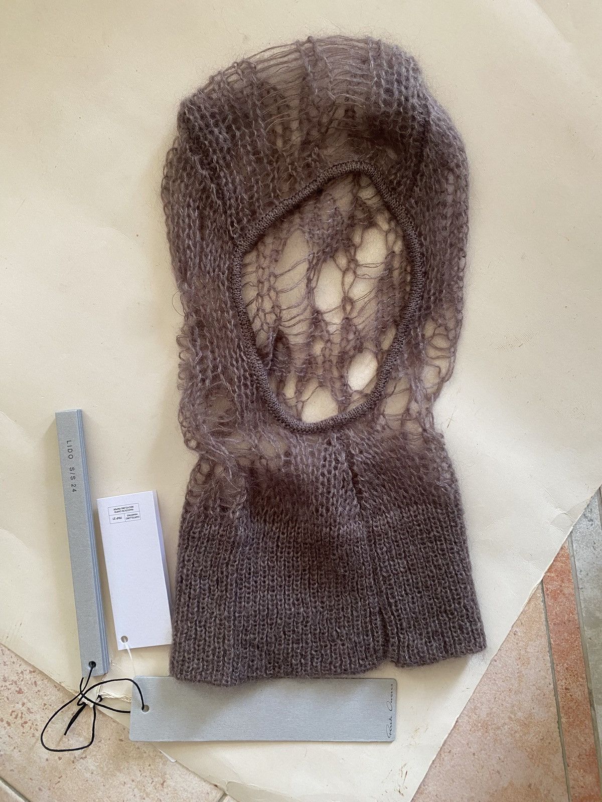 Rick Owens 🤯 Rick Owens SS24 mohair knit balaclava beanie Size ONE SIZE - 1 Thumbnail