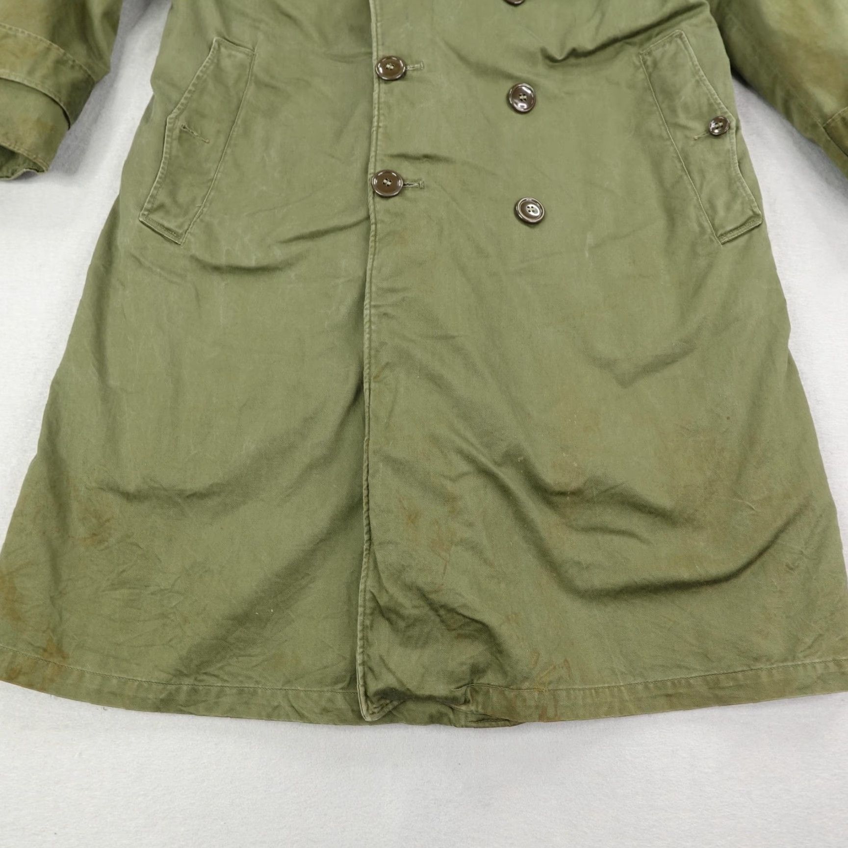 Vintage VINTAGE US Army Overcoat Jacket Medium Cotton Wool Liner 1950s Korean War Men Size US M / EU 48-50 / 2 - 3 Thumbnail