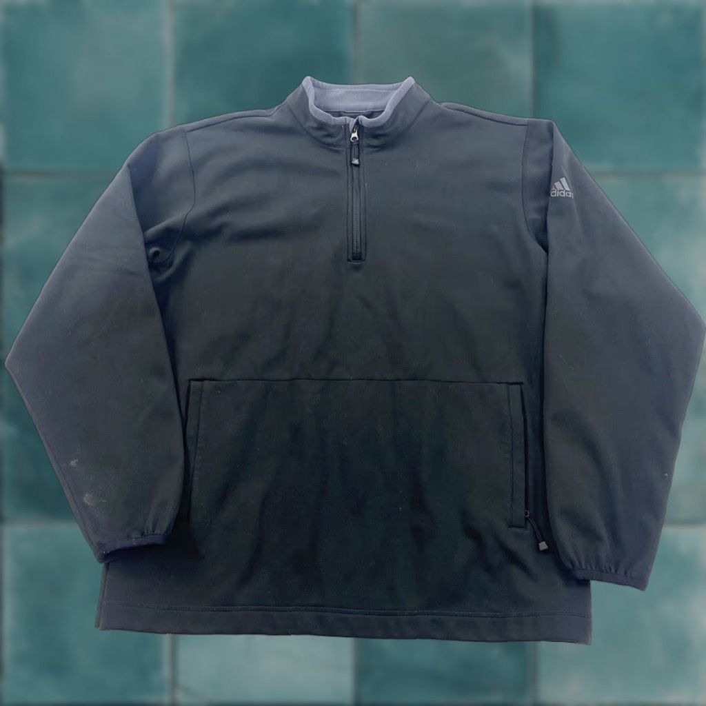 Adidas Adidas Jacket Men XL Black 1/4 Zip Heavyweight Climaproof Wind Jacket Mens XL Black 1/4 Zip Heavyweight Climaproof Wind Size US XL / EU 56 / 4 - 1 Thumbnail