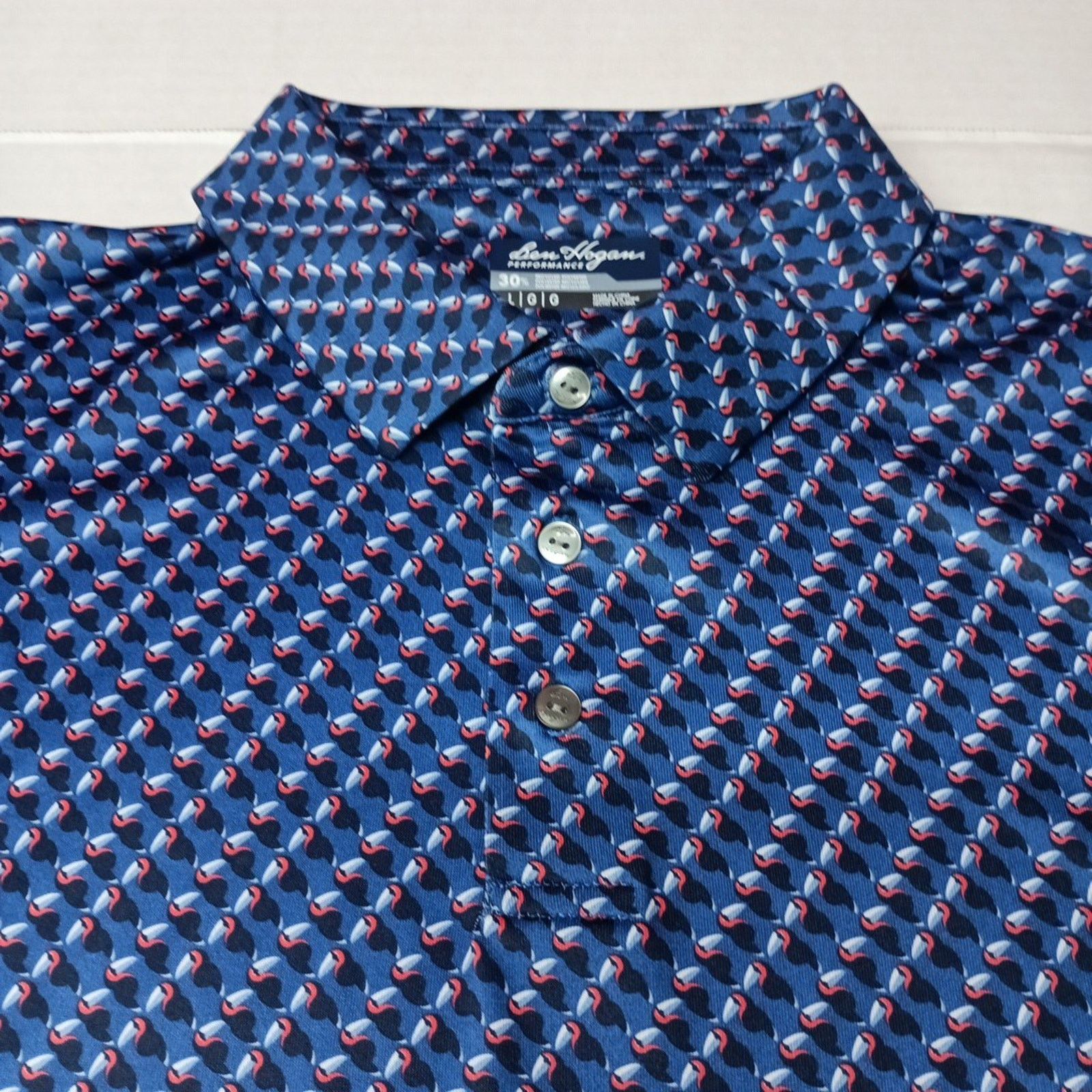 Other Ben Hogan Polo Shirt Men's Size L 42/44 Blue Stretch UPF 15 Size US L / EU 52-54 / 3 - 2 Thumbnail