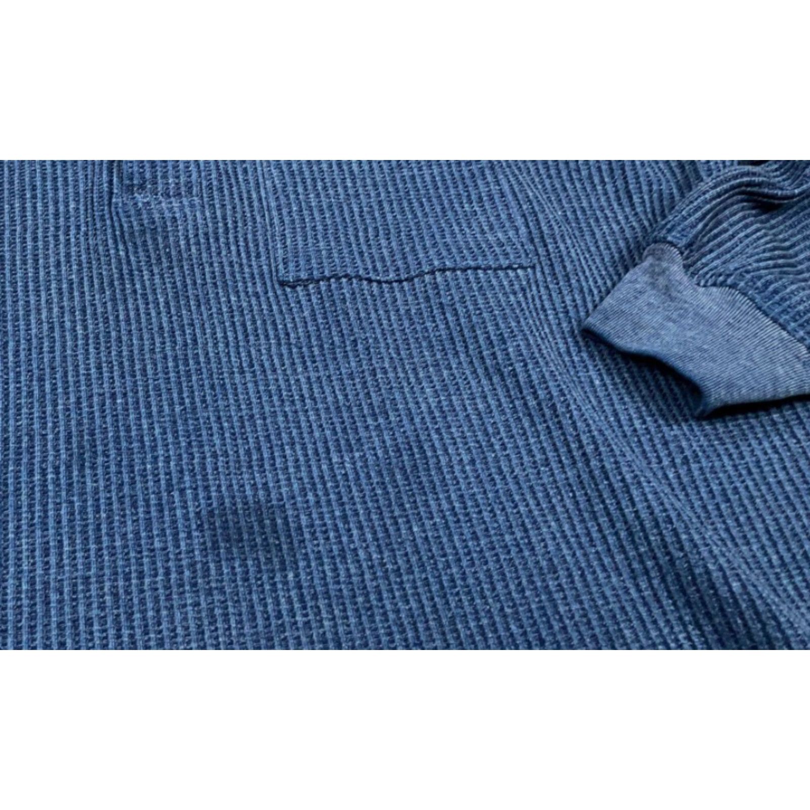 Blair VINTAGE Dad Style Thermal Collared Sweater Adult 2XL Blue Blair Size US XXL / EU 58 / 5 - 8 Thumbnail