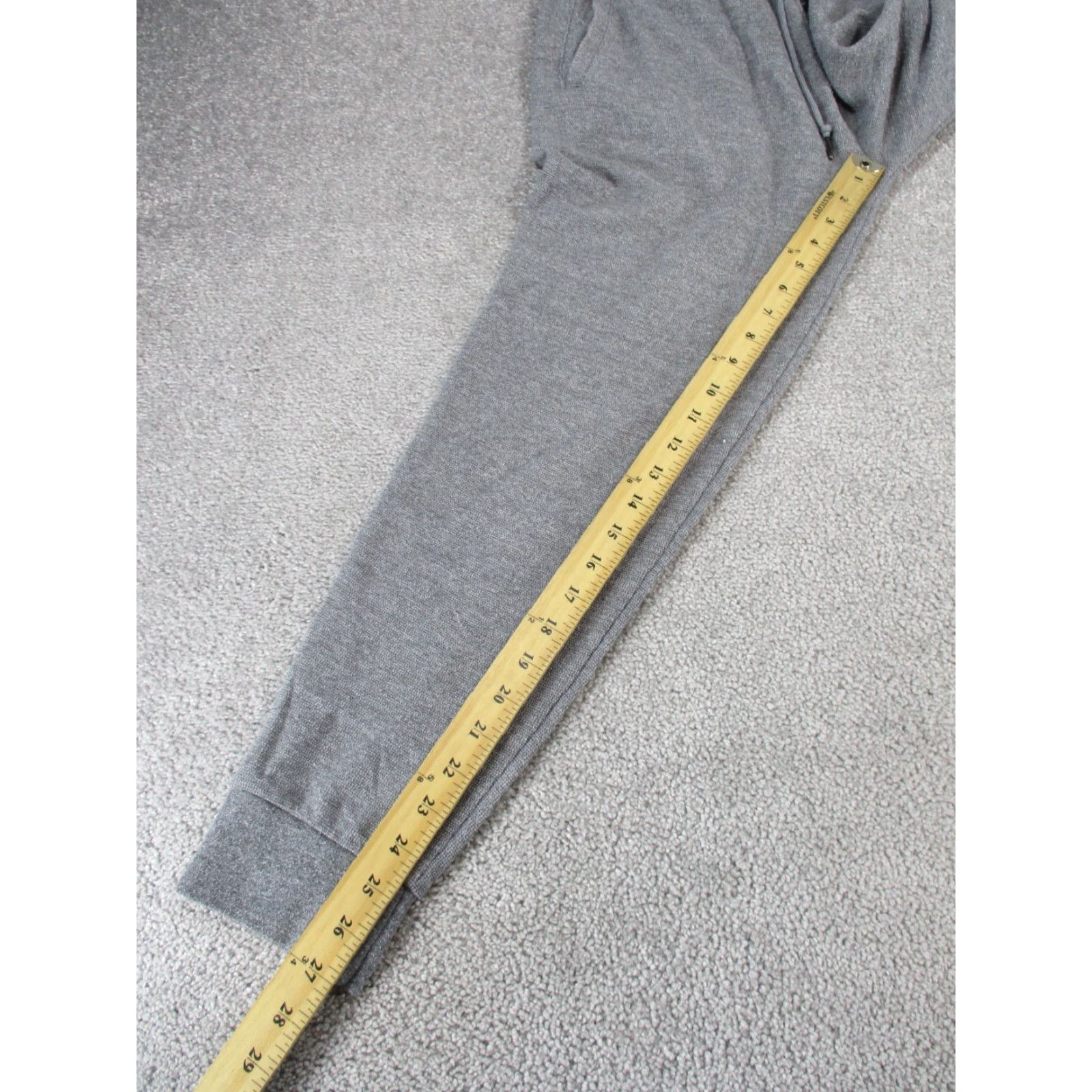 Zara Zara Joggers Womens Medium Gray Woven Drawstring Pants Knit Tapered Front Flat Closure Drawstring Womens M Gray Jogger Size 32" / US 10 / IT 46 - 4 Thumbnail