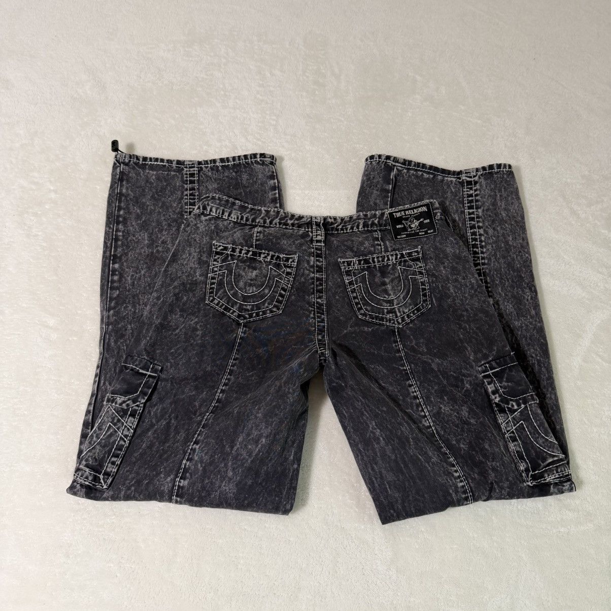 True Religion True Religion Bobbi Low Rise Baggy Cargo Jeans Size 27" / US 4 / IT 40 - 3 Thumbnail
