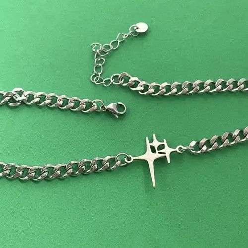 Japanese Brand Titanium Steel Star Pendant Necklace for Men Women Size ONE SIZE - 4 Thumbnail