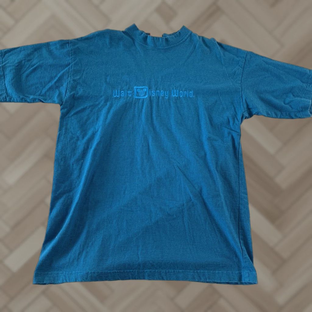 Disney VINTAGE Mickey Inc Embroidered Walt Disney Striped Short Sleeve T Shirt Men S/M Blue Disney Striped Short Sleeve T Shirt Mens S/M Size US S / EU 44-46 / 1 - 1 Thumbnail