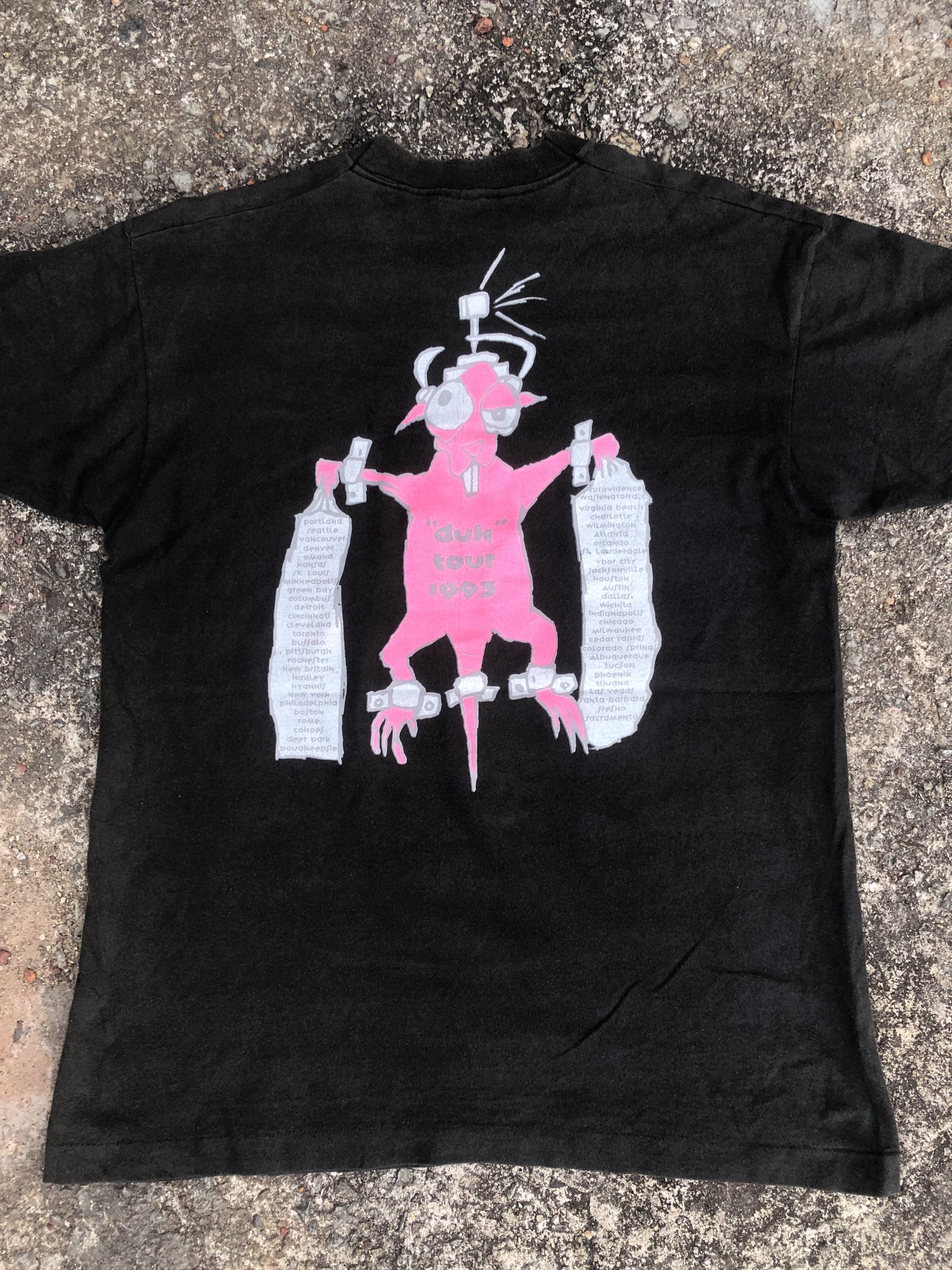 Nirvana 🔥Vintage 93' GREENJELLY 'Duh' Tour 1993 Grunge Band T-Shirt Size US L / EU 52-54 / 3 - 4 Thumbnail