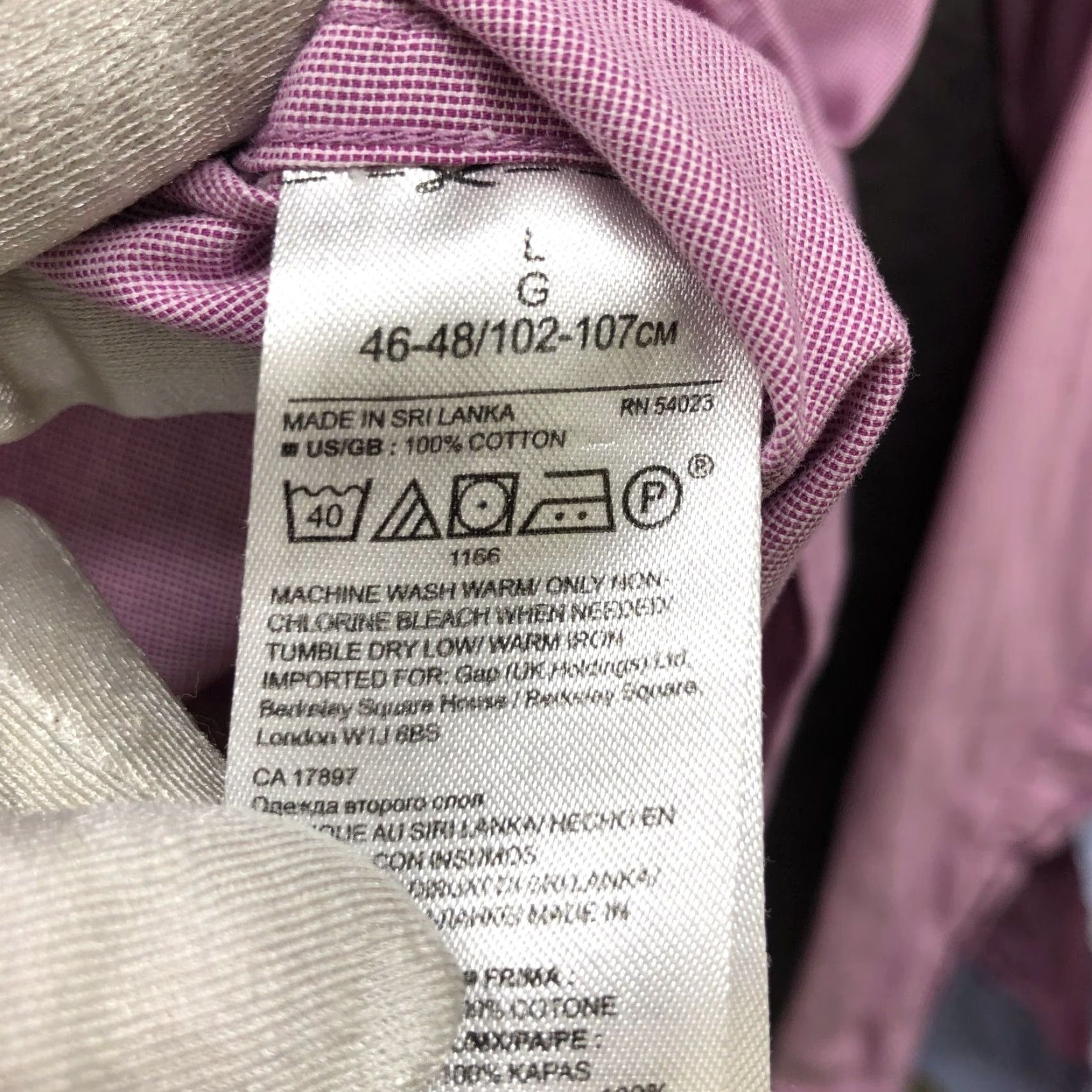 Banana Republic Banana Republic Custom Wash Shirt Mens L Grant Fit Long Sleeve Pink Mauve Size US L / EU 52-54 / 3 - 7 Thumbnail
