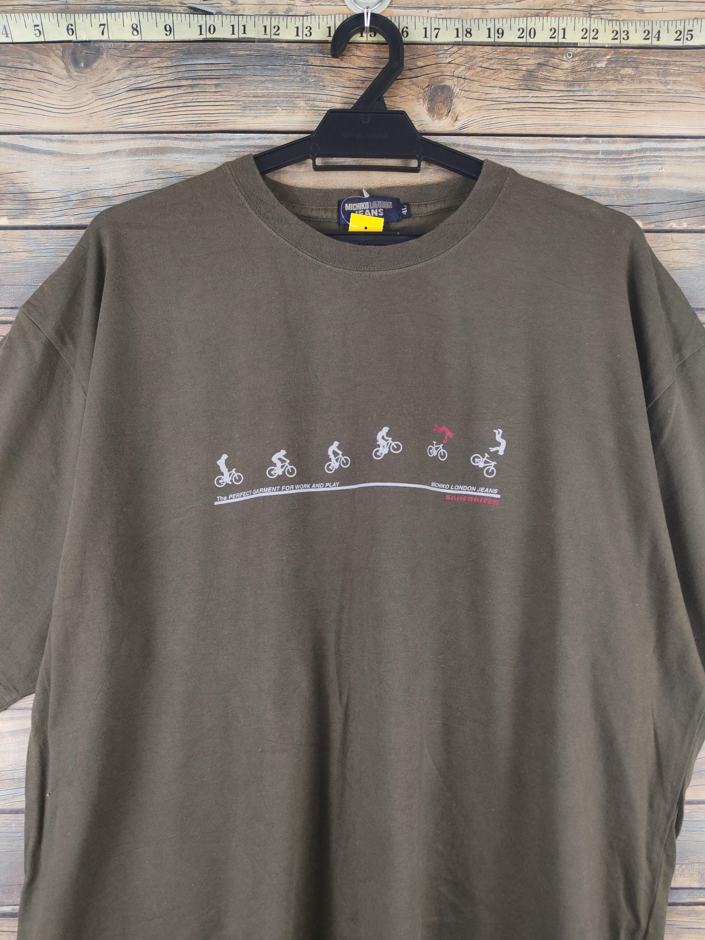 Michiko Koshino London DL Michiko London Jeans Olive Short Sleeve T-shirt #2764 Size US XL / EU 56 / 4 - 3 Thumbnail