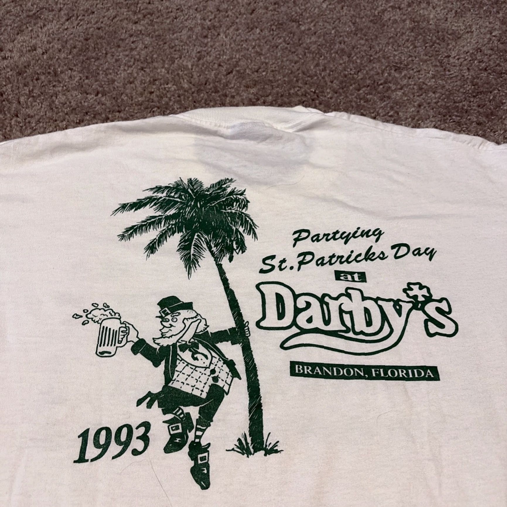 Vintage VINTAGE 80s Today I’m Irish Tomorrow I’m Hungover Bar Florida White XL T-Shirt Men Size US XL / EU 56 / 4 - 4 Thumbnail
