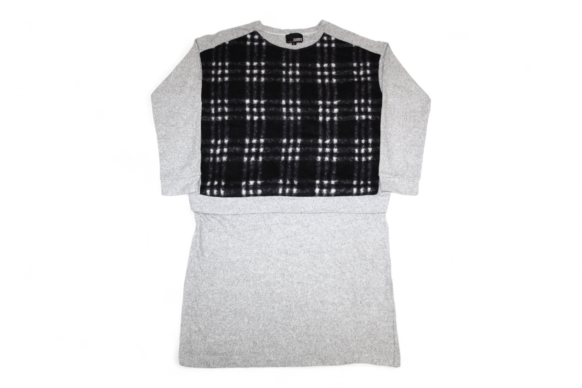 Japanese Brand Vtg HK Works London Plaid Fleece L/S Tunic Relax Fit Size L / US 10 / IT 46 - 1 Thumbnail
