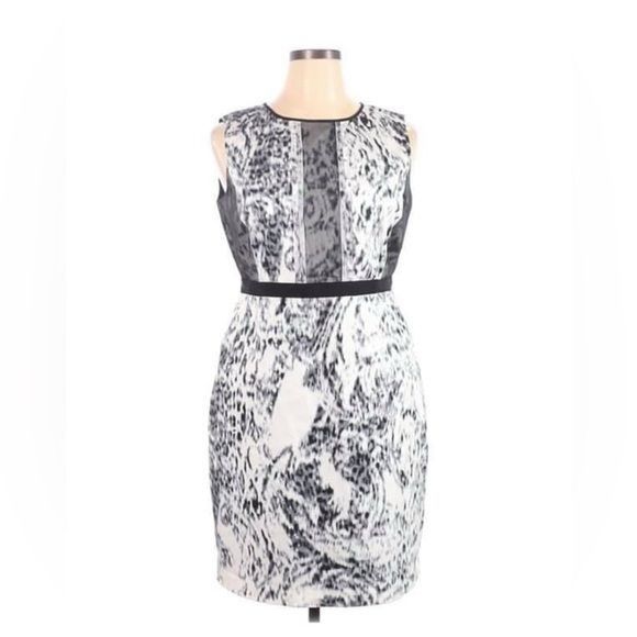Elie Tahari ELIE TAHARI size 14 b&w animal print dress in excellent cond Size XL / US 12-14 / IT 48-50 - 1 Thumbnail