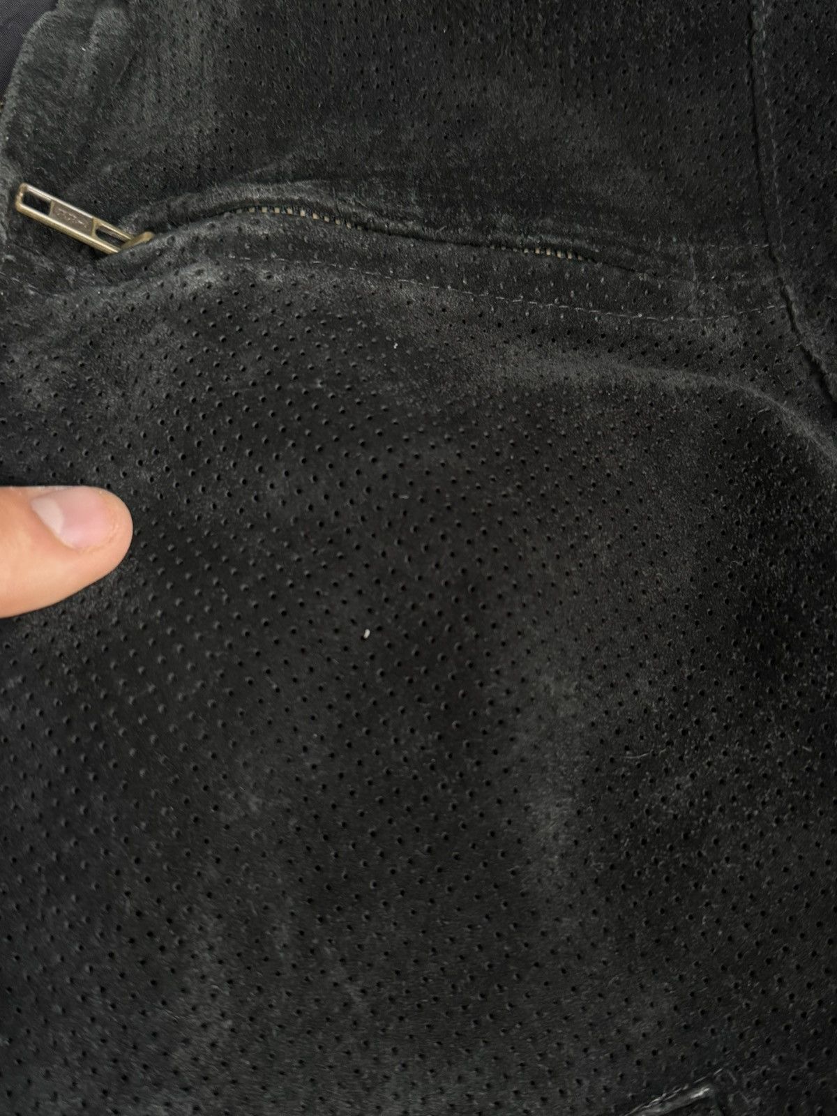 Allsaints Perforated leather jacket Allsaints Size US L / EU 52-54 / 3 - 4 Thumbnail