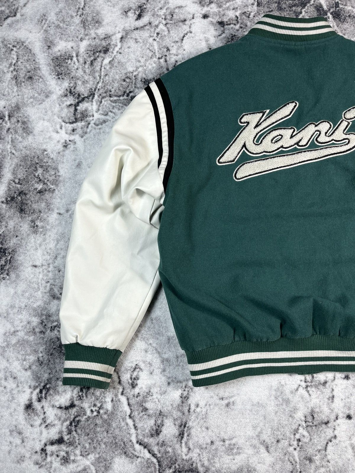 Karl Kani Karl Kani Varsity Jacket Green White Spell Out L Size US L / EU 52-54 / 3 - 20 Thumbnail