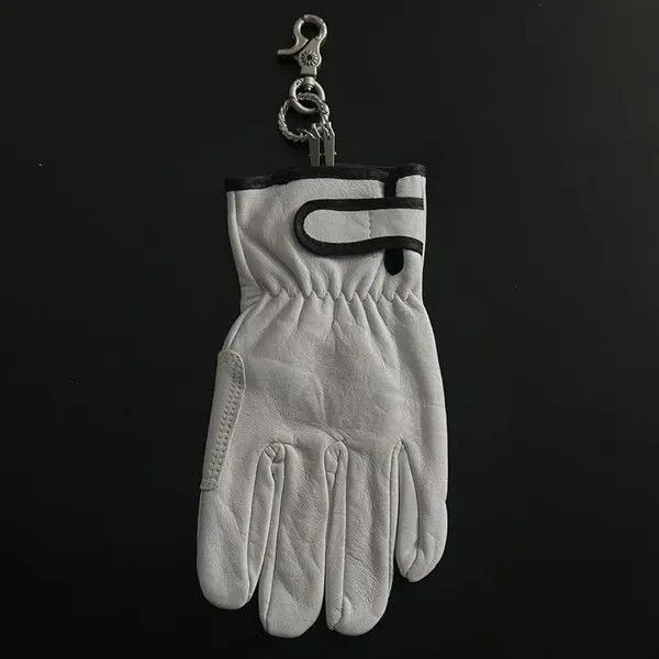 Jewelry Brown Leather Motorcycle Gloves Attachment for Pants Size ONE SIZE - 6 Thumbnail