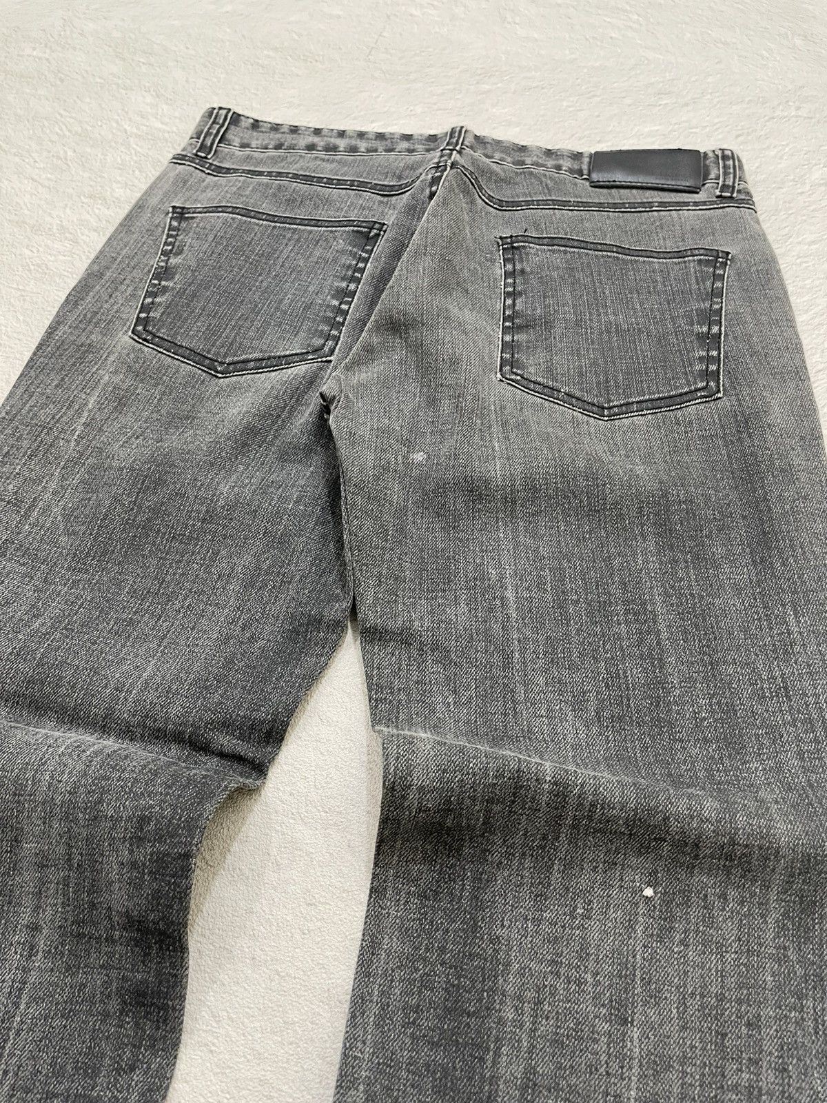 If Six Was Nine 2000s Washed Dark Grey Denim Y2K Size US 32 / EU 48 - 7 Thumbnail