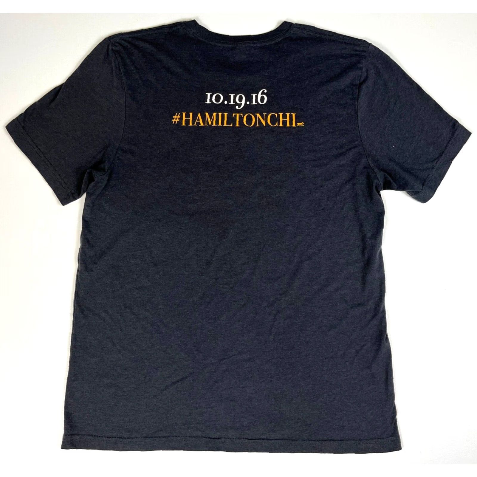 Vintage VINTAGE 2016 One More Time Hamilton Chicago Musical T-Shirt Double-Sided Sz L Unisex Adult T-Shirt Dark Gray Canvas Size US L / EU 52-54 / 3 - 2 Thumbnail
