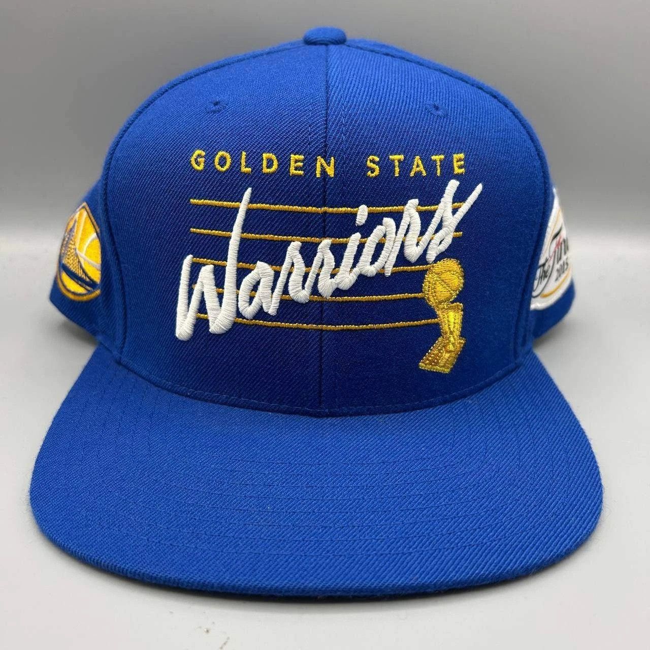 Mitchell & Ness Golden State Warriors GSW Hat Men Blue NBA Snap Back Cap Size ONE SIZE - 1 Thumbnail