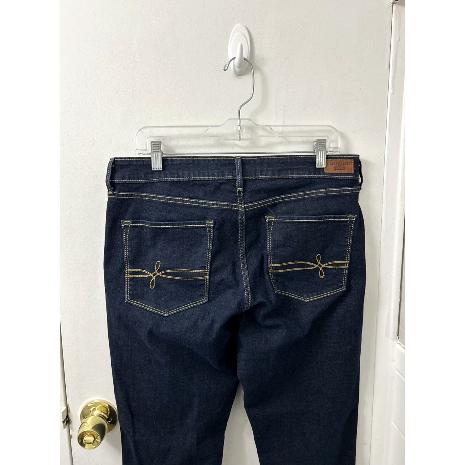 Denizen Levis Denizen Modern Boot Cut Jeans Womens Size 33x28 Dark Wash Stretch Denim Slim Embroidered Logo 5-Pocket Regular Rise Womens Jeans Size 24" / US 00 / IT 34 - 6 Thumbnail
