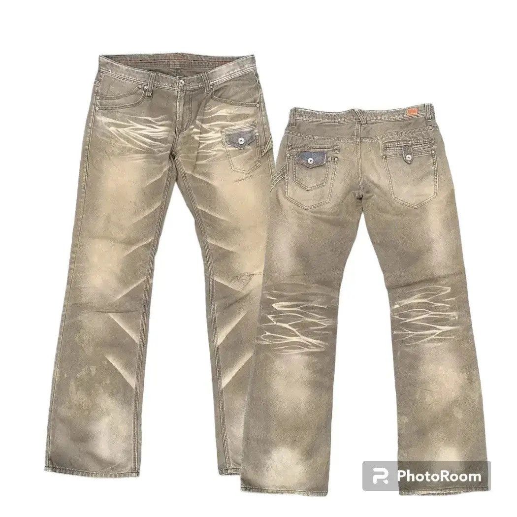 Matsuda SICKS💥FLARE/BOOTCUT DISTRESSED NICOLE JAPAN VERY RARE PANTS Size US 33 - 1 Thumbnail