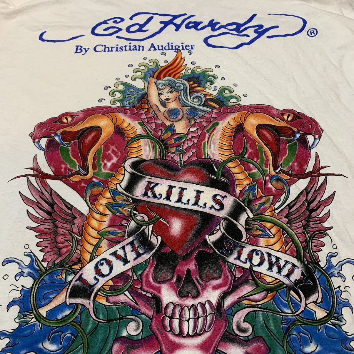 Christian Audigier × Ed Hardy Ed Hardy Long Sleeve Tee Shirt Size US XXL / EU 58 / 5 - 3 Thumbnail