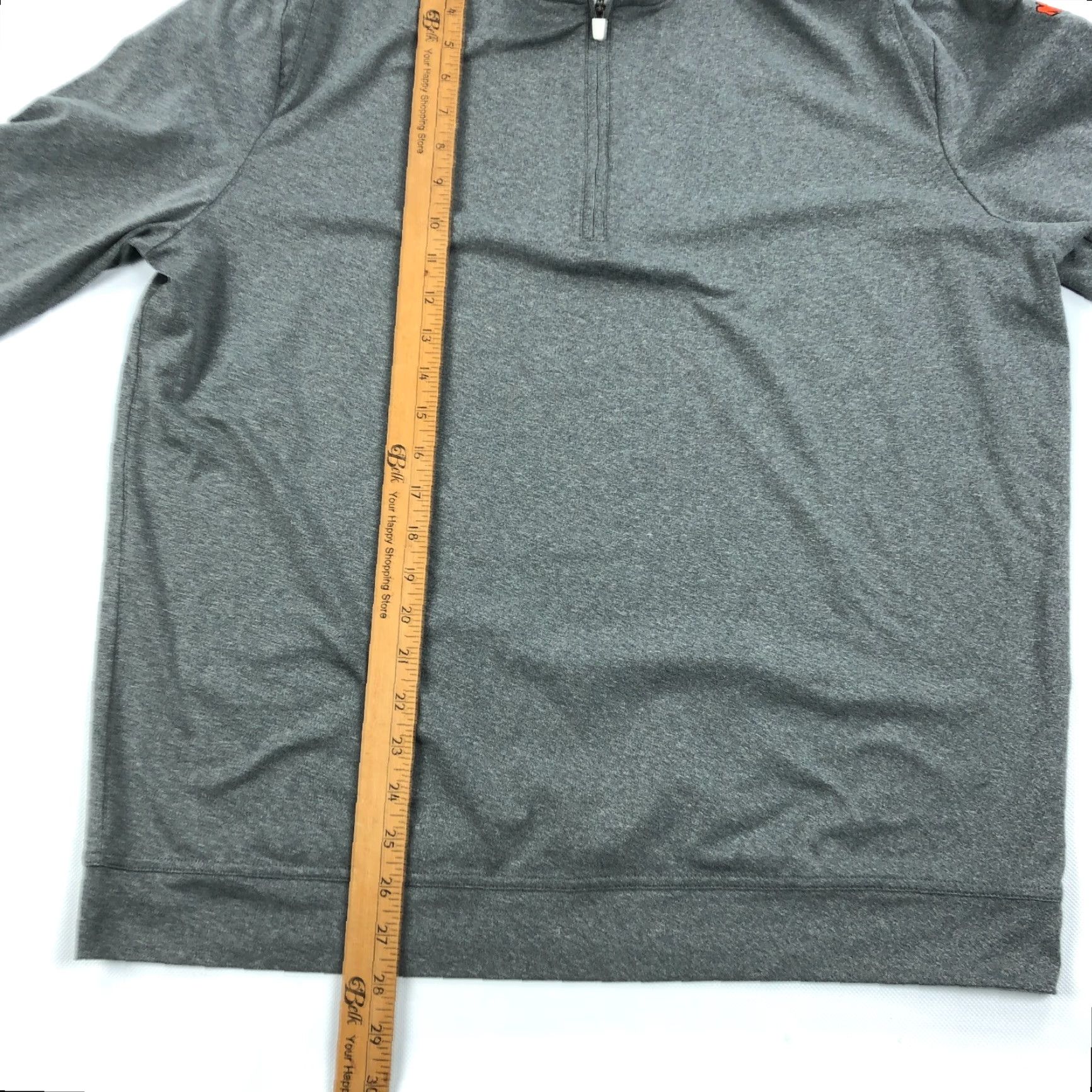 johnnie-O VINTAGE Johnnie O Performance Pullover Mens Large Gray 1/4 Zip Logo NHHS New Hanover Quater Zip Pullover 1/4 Zip Logo NHHS Size US L / EU 52-54 / 3 - 6 Thumbnail