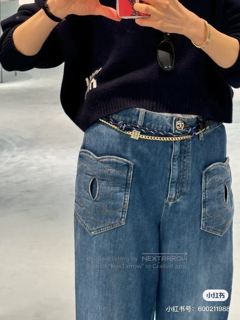 Chanel Chanel 24P Love Pocket Double C Jeans Size 42" / US 20 - 8 Thumbnail