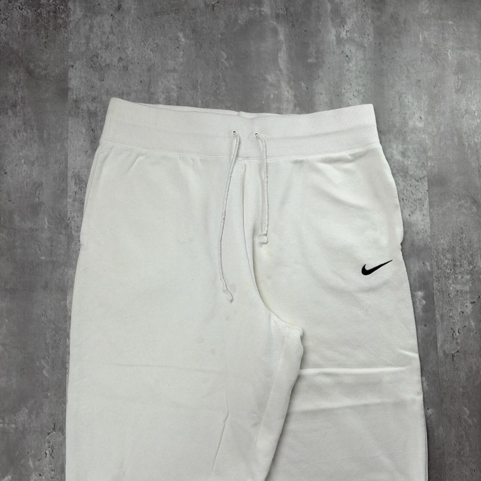 Nike Y2K White Nike Swoosh Grunge Baggy Skater Sweatpants Size 40" / US 18 - 3 Thumbnail