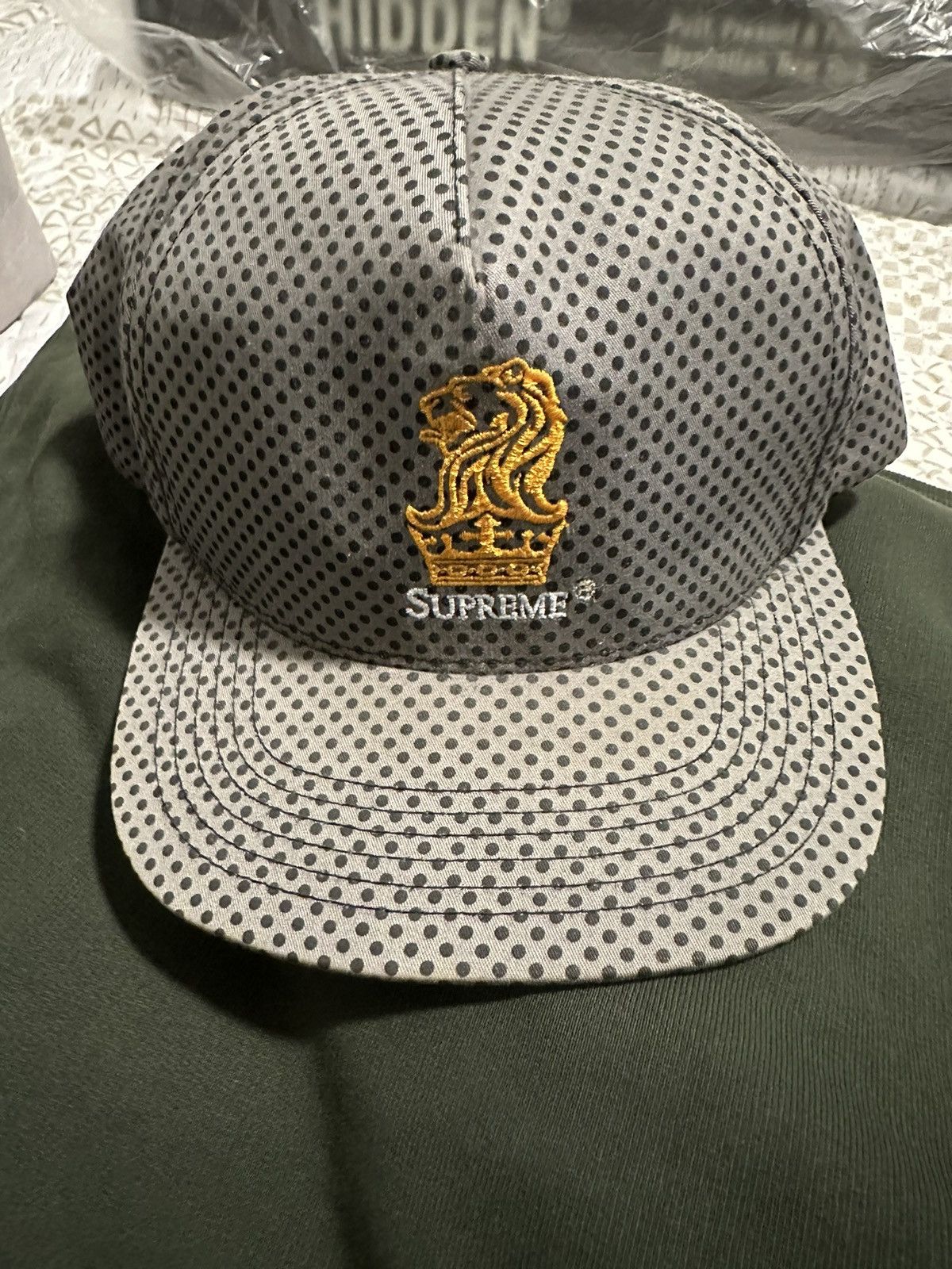 image of Supreme Ritz Carlton Polka Dot 5-Pannel Ss13 in Grey, Men's