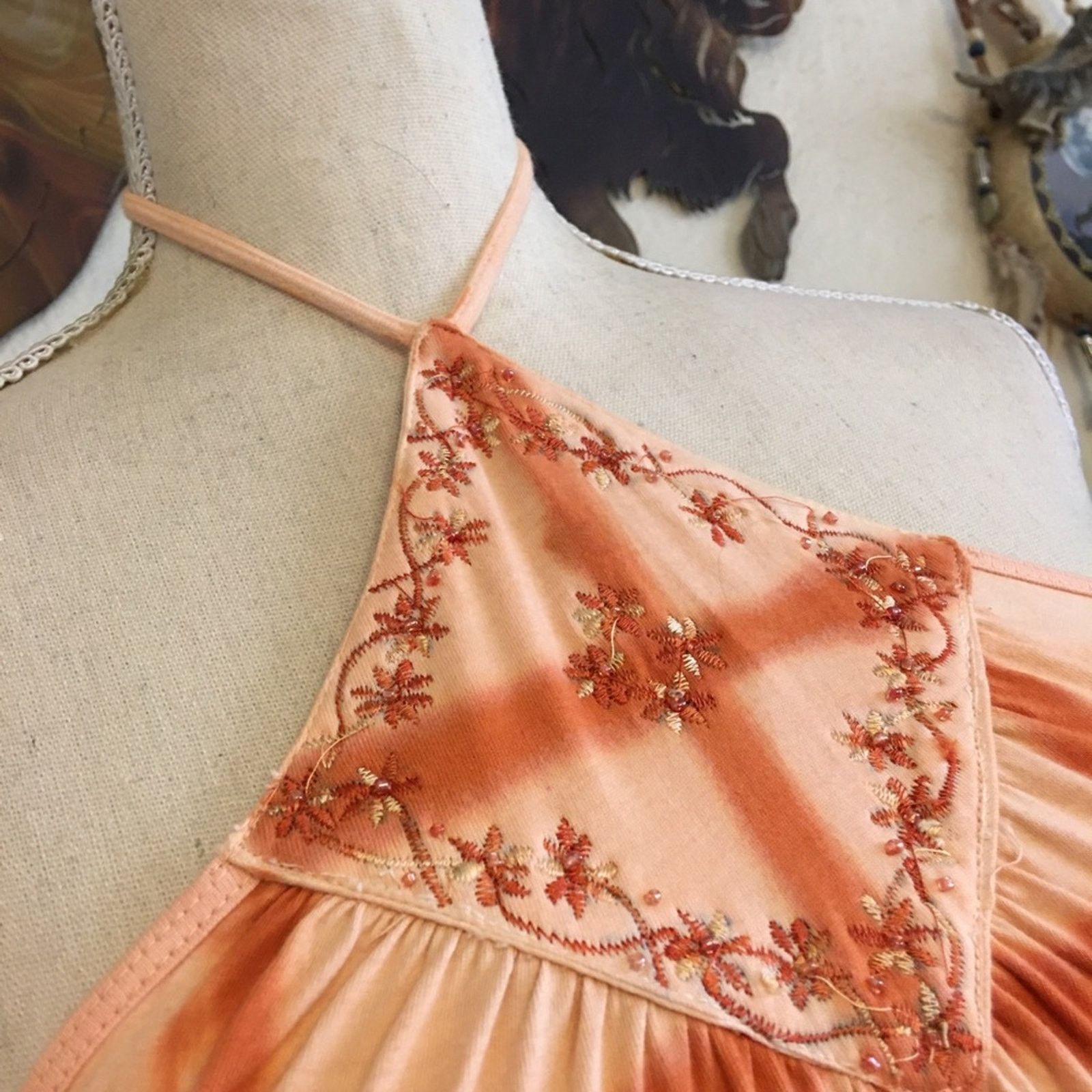 Other Venus tie dye beaded Embroidered Halter top Size S / US 4 / IT 40 - 5 Thumbnail