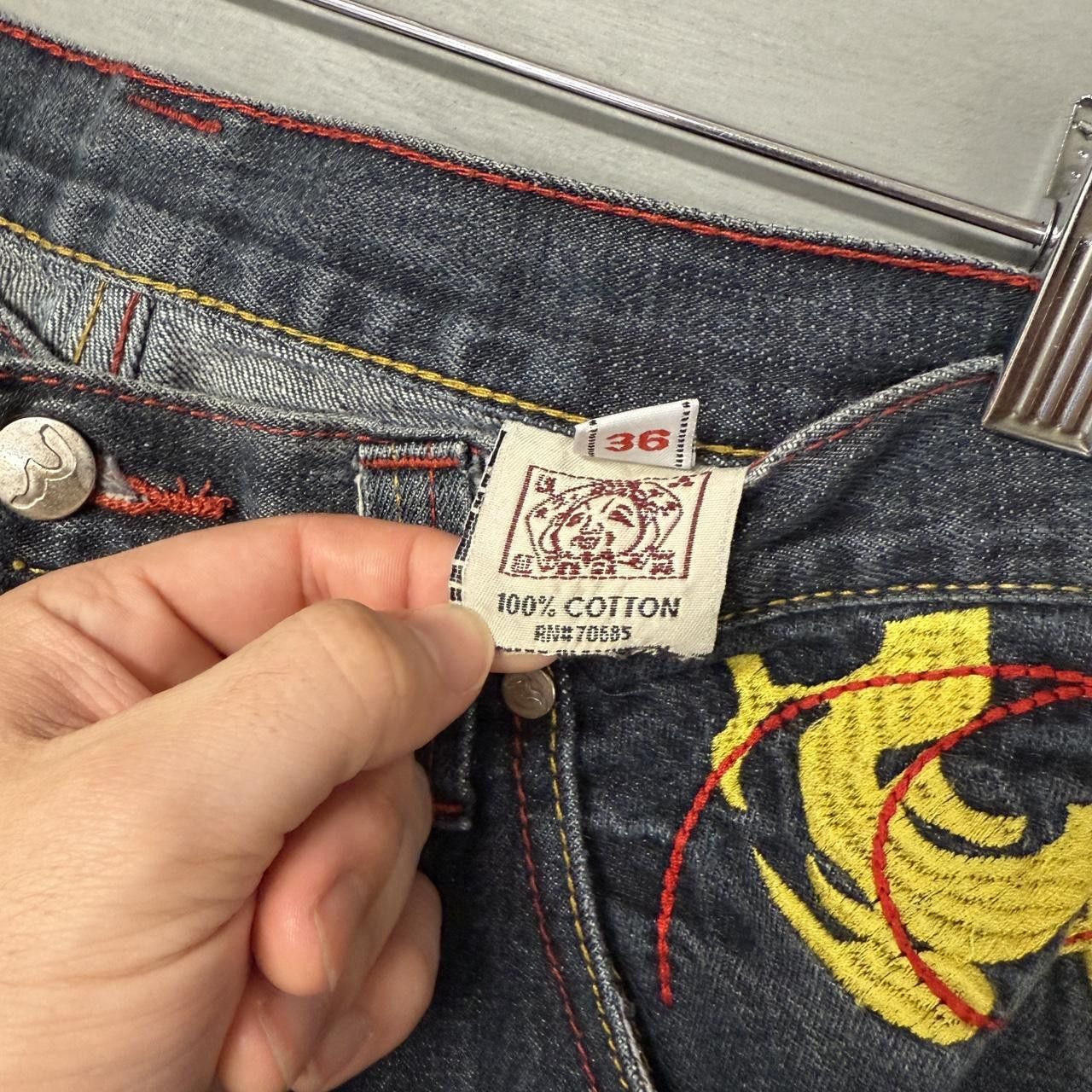 Evisu × JNCO × Vintage Vintage Evisu Japan Tribal Tiger Baggy Y2K Denim Jorts 36 Size US 36 / EU 52 - 4 Thumbnail