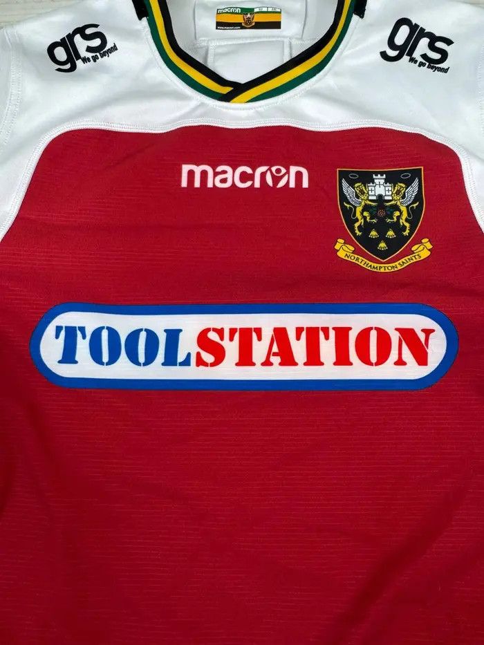 Macron Macron Northampton Saints 2018 2019 Away Rugby Shirt Jersey Size US XL / EU 56 / 4 - 5 Thumbnail