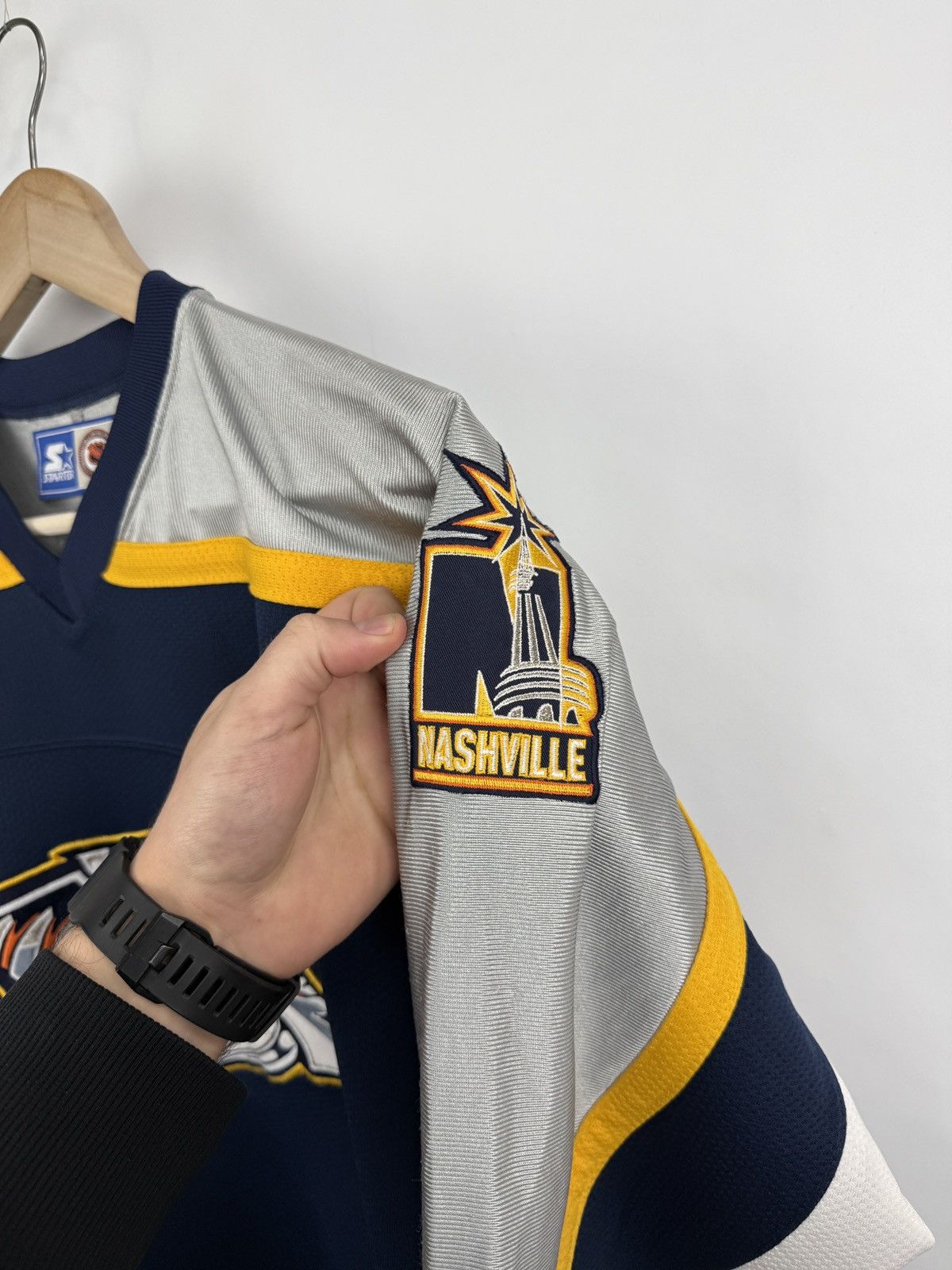 Starter 🇺🇸 Vintage 90s Starter Nashville Predators NHL Hockey Jersey Size US S / EU 44-46 / 1 - 5 Thumbnail