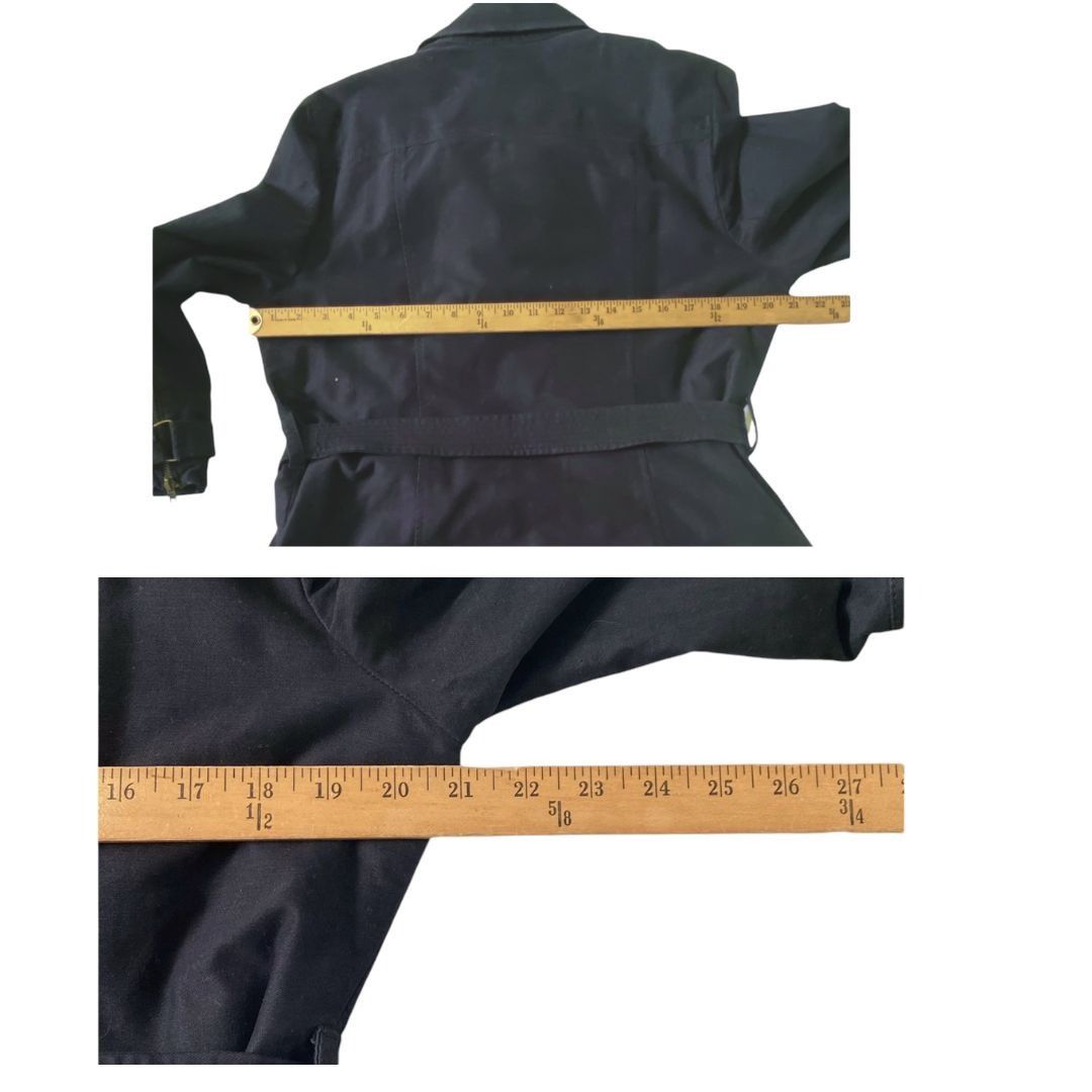 Juicy Couture Juicy Couture Ruffle Trench Coat XL Navy Belted Y2K Rare Size XL / US 12-14 / IT 48-50 - 13 Thumbnail