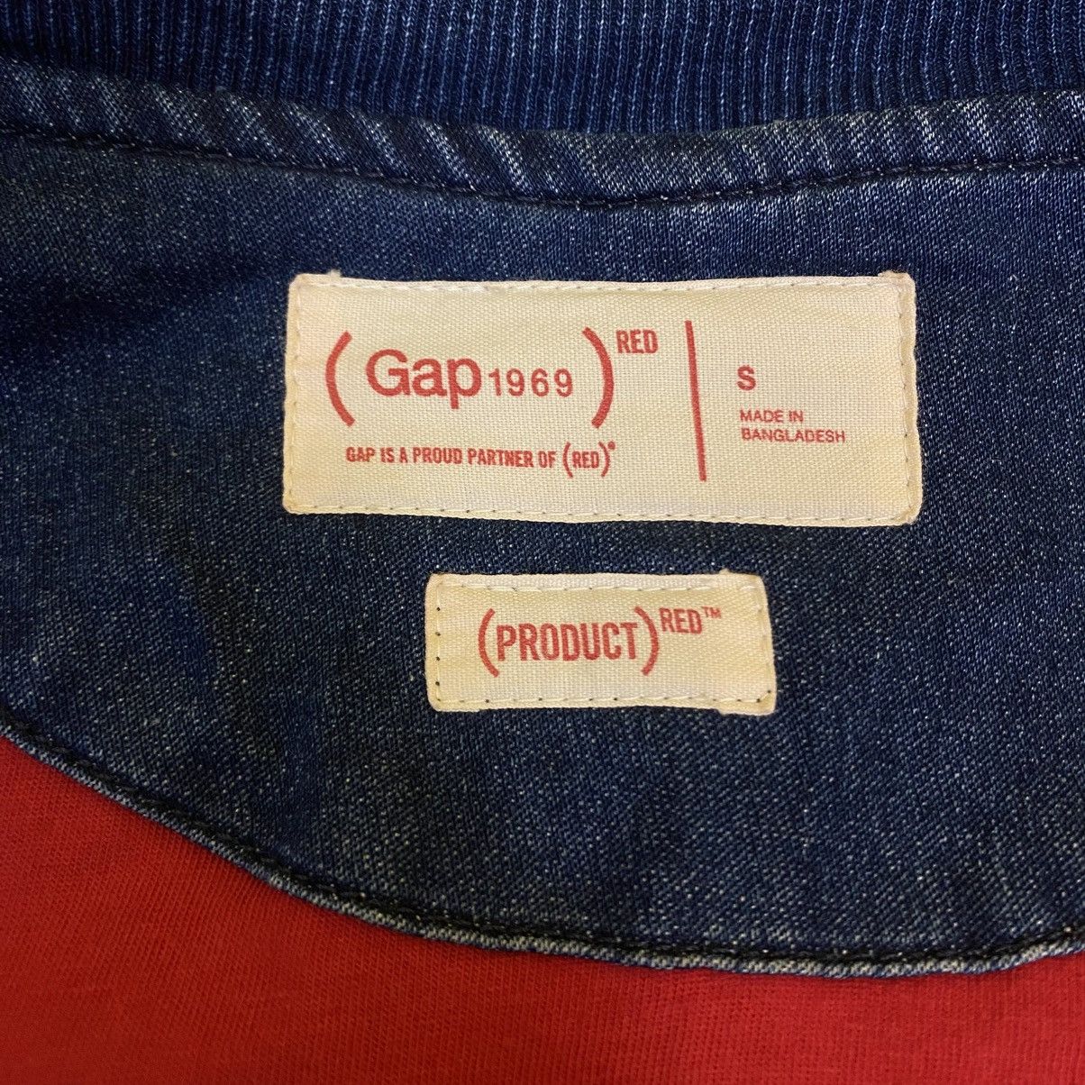 Gap GAP Product Red Denim Bomber Jacket Size US S / EU 44-46 / 1 - 10 Thumbnail