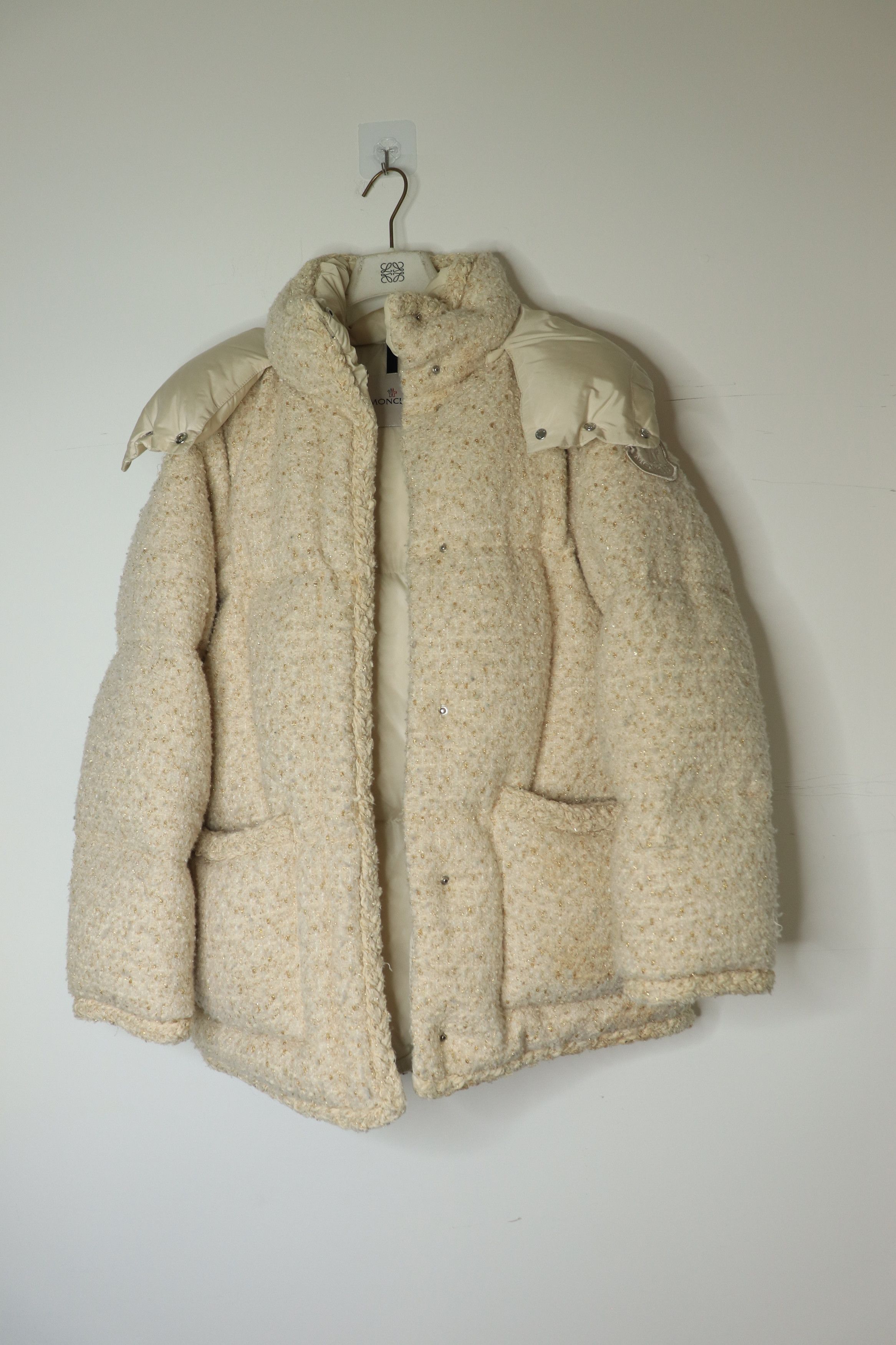 Moncler Cream Agrobate short down jacket - UK 10 Size M / US 6-8 / IT 42-44 - 1 Thumbnail