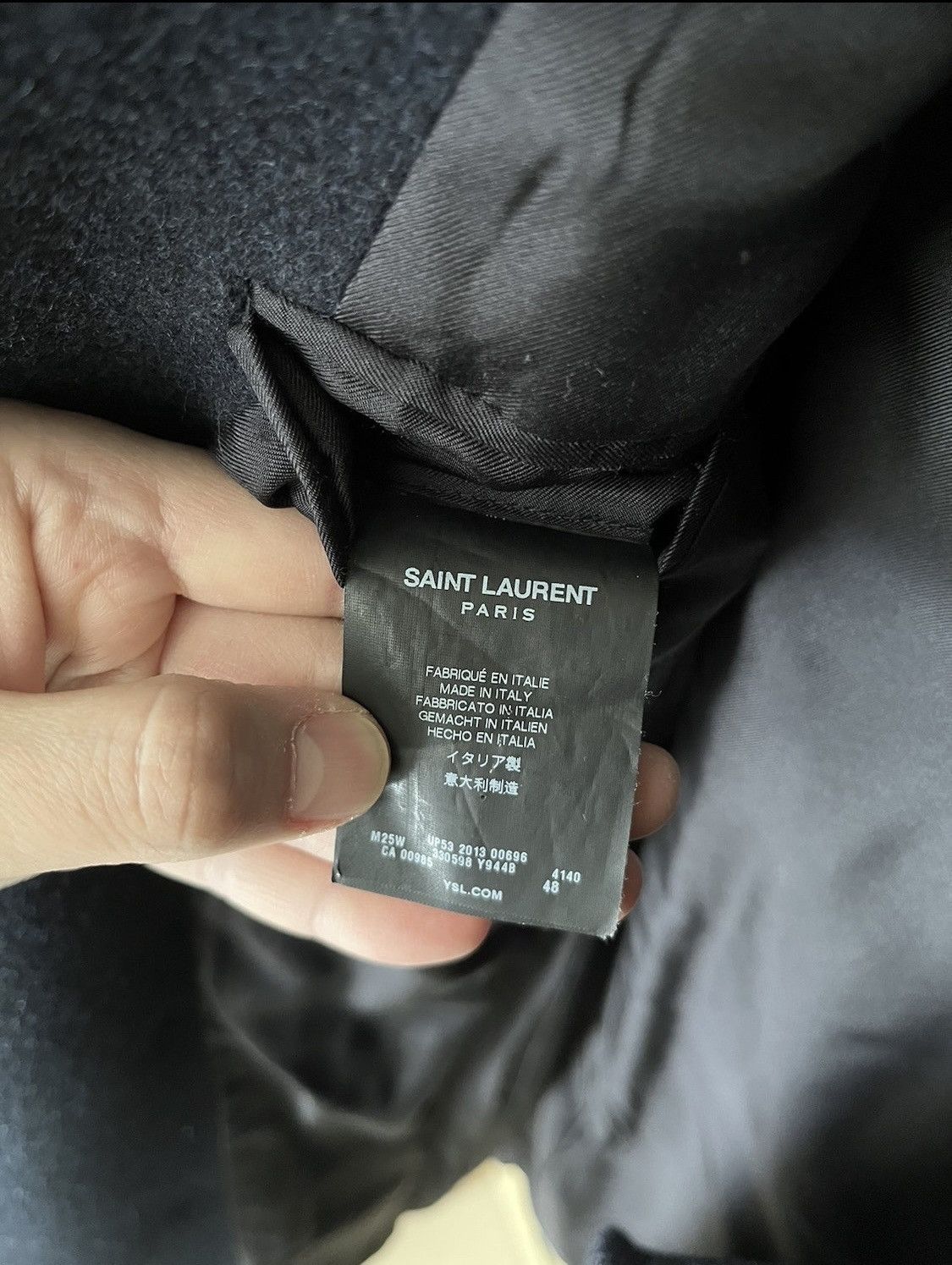 Hedi Slimane × Saint Laurent Paris Saint laurent AW13 Allure navy coat Size US M / EU 48-50 / 2 - 5 Thumbnail